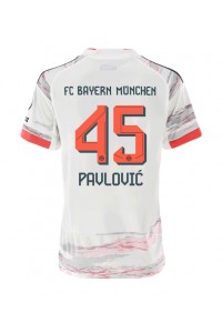 Bayern Munich Aleksandar Pavlovic #45 Fotballdrakt Borte Klær Dame 2025-26 Korte ermer